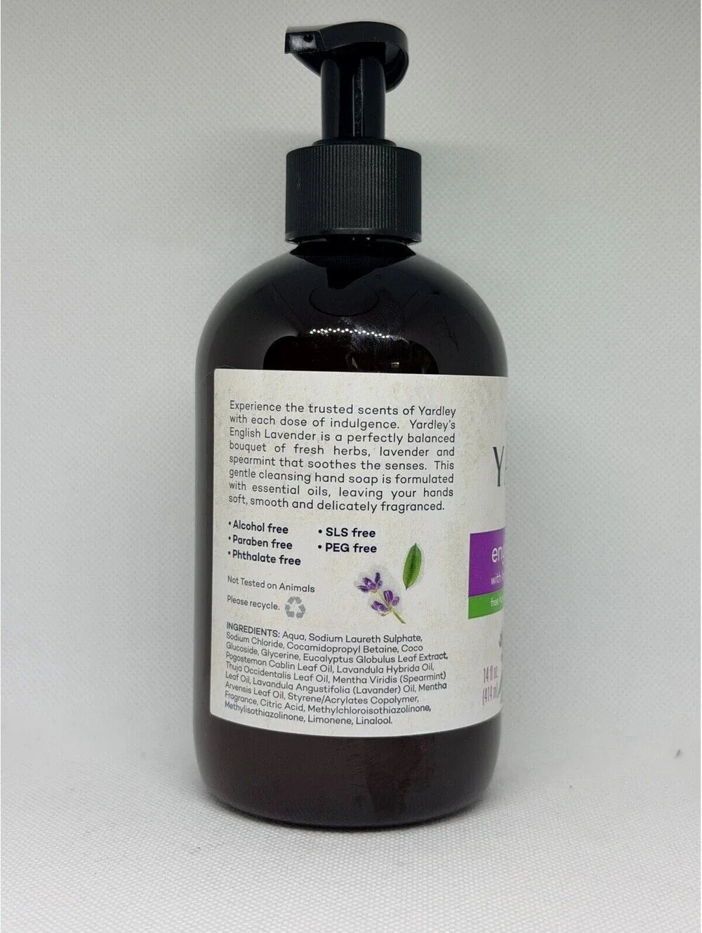 Yardley London Lavender Liquid Hand Soap 3 Pack 14oz Moisturizing